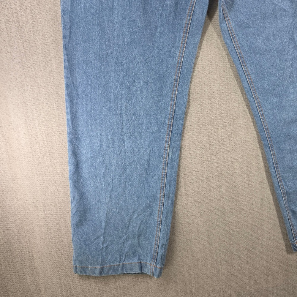 Duke Haband Relaxed Fit Jeans Men 38x30 M Blue Elastic Back Denim 100% Cotton - Picture 13 of 16
